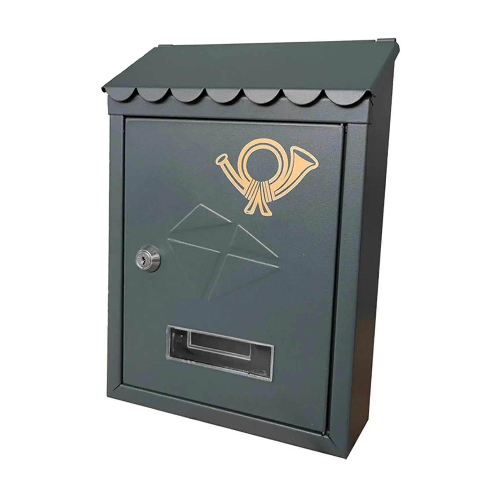 Zewnętrzna skrzynka na listy skrzynka na listy do montażu na ścianie skrzynka na listy metalowe dekoracje 21,5 x 7 x 30 cm drzwi wejściowe zewnętrzne dekoracyjne czasopisma na listy poczta zamykana