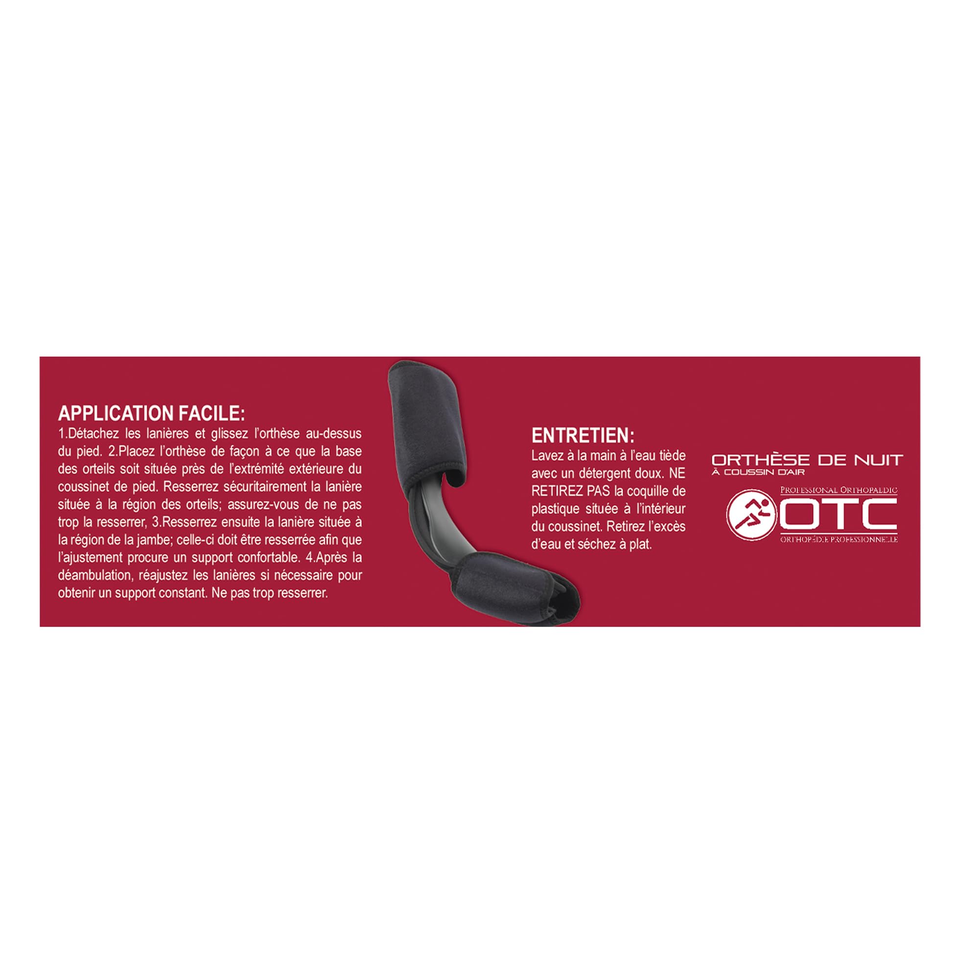 OTC Night Splint, Low-Profile, Airform Pads, Medium