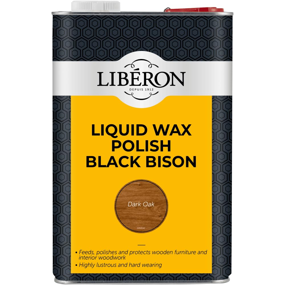 Libéron Brown Liberon 000 Dark Oak Liquid Wax Polish Black Bison-5 L,