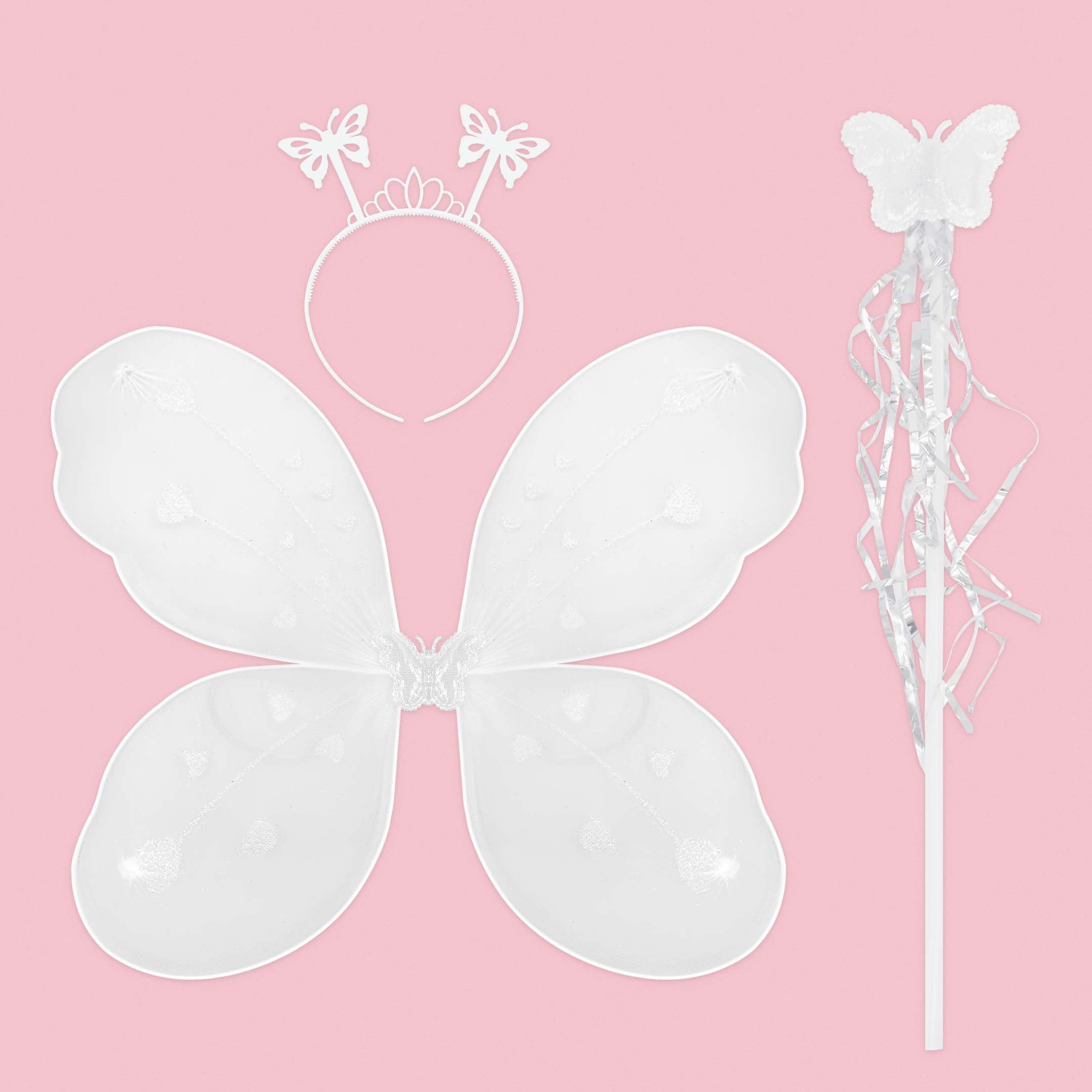 Special You White Butterfly Wings for Girls, Fairy wings with Headband for girl & Magic wand, Birthday props, Party photoshoot props for girl - 1 set (B0CV3H7TGB) Amazon Price History, Amazon Price Tracker