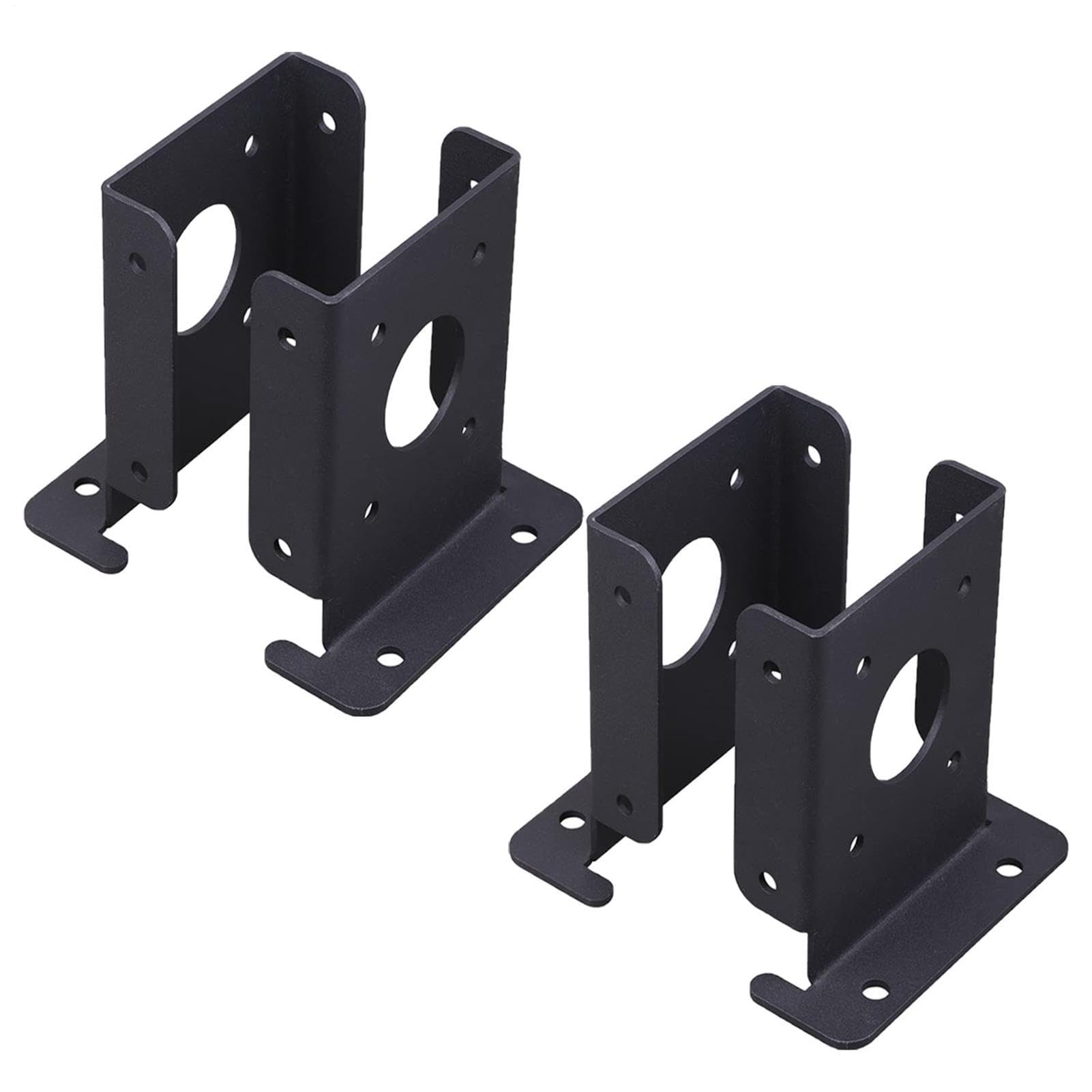 Soporte de postes para madera, acero, ajustable, resistente, juego de 4
