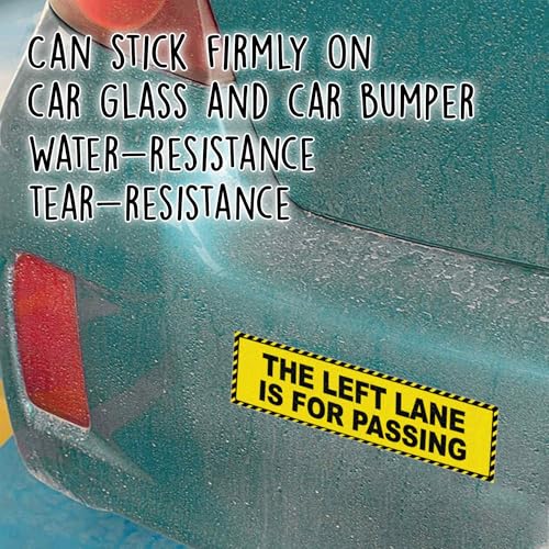 Image of The Left Lane is for Passing Vinyl Funny Bumper Sticker Weather-Resistance for Bumper, Trucks, Cars