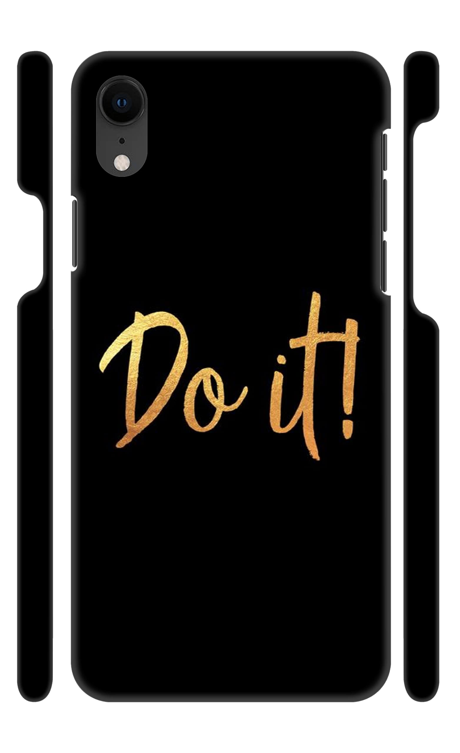 XTrust ' Yellow Do it ' Motivational Quotes Text in Black and White Premium Printed Hard Mobile Back Cover for Apple iPhone XR