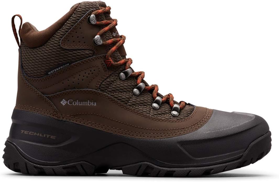 Columbia Men's SNOWCROSS MID Snow Boot, Cordovan, Dark Adobe, 8 Wide