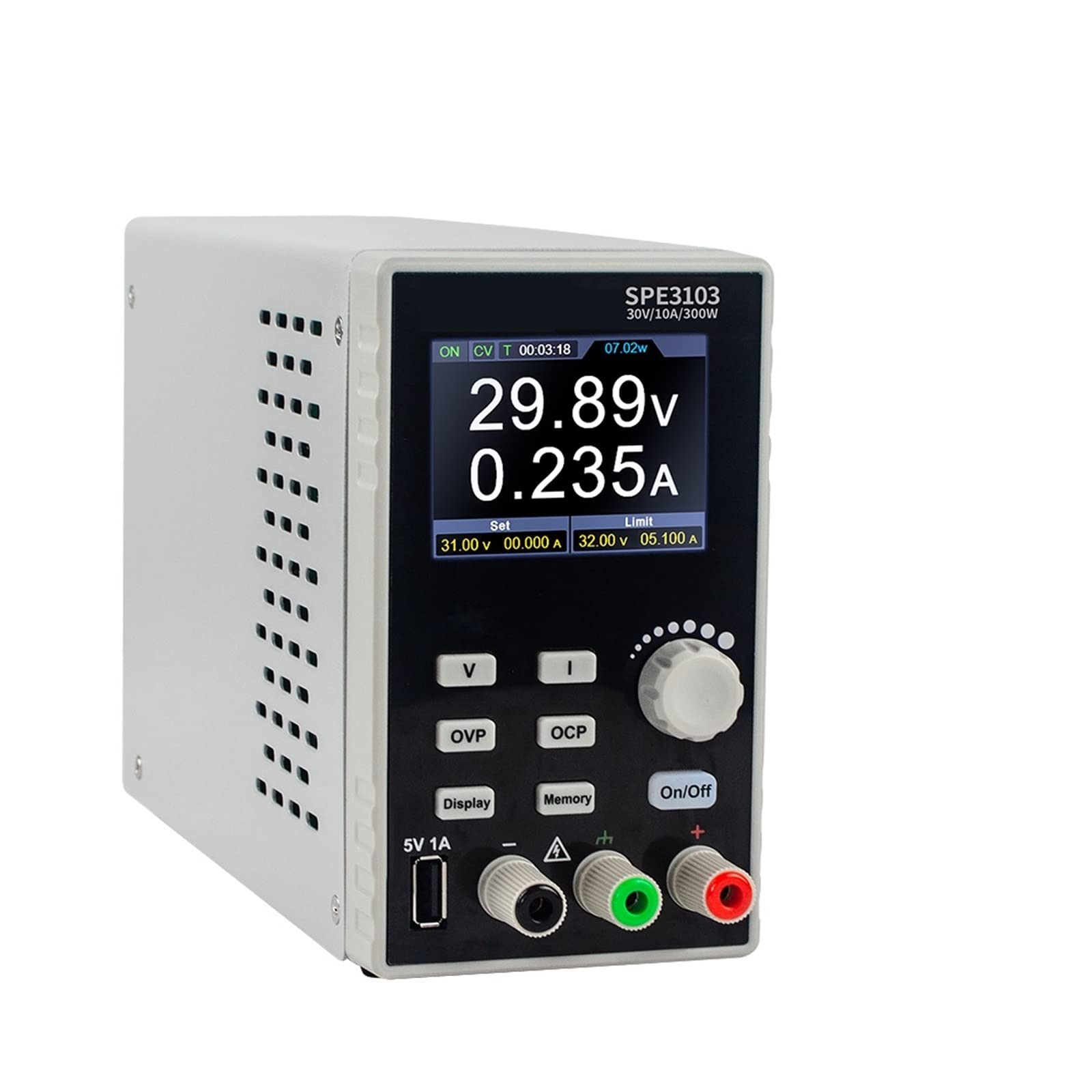 Programmierbares DC-Netzteil 300 W 30 V / 10 A 60 A 2,8 Quot;LCD 10mV/1mA Auflösung Digitaler Spannungsreglerschalter Benutzersicherheit(SPE3103 300W)