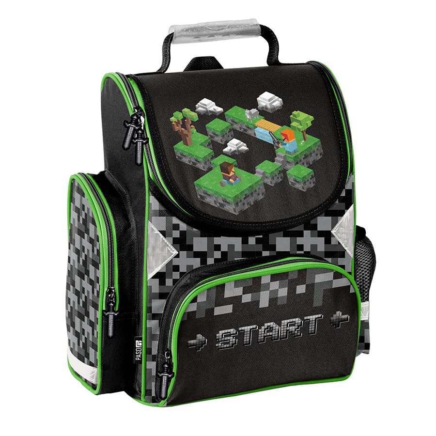PASO - Mega Set - 6-teiliges- Rucksack, Federmäppchen, Tasche, Trinkflasche, Frühstückstasche, Schulranzen
