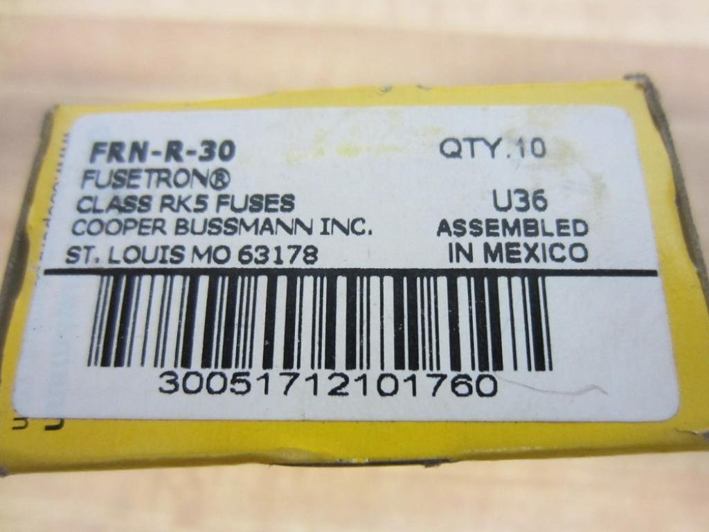 Bussmann FRN-R-30 bezpiecznik Fusetron FRNR30 energooszczędny (opakowanie 10 szt.)
