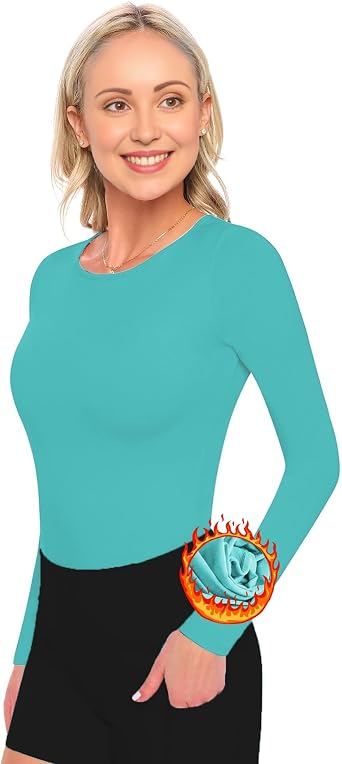 Womens Under Scrub Tee Crew Neck Long Sleeve T-Shirt