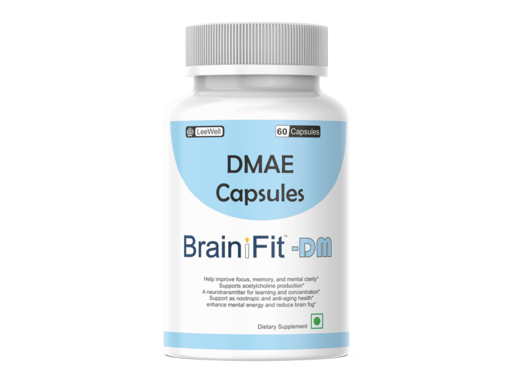 BrainiFit -Dm DMAE 250mg Supplement | for Focus and Memory Support - 60 Capsules-image-46