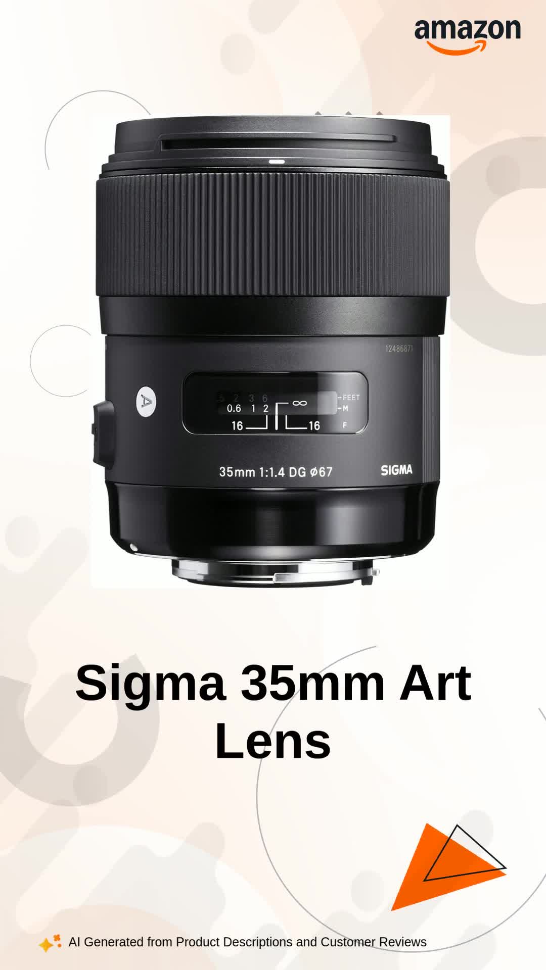 Y*Y様 SIGMA 35mm F1.4 DG Canon EFマウント Sigma 35mm F/1.4 DG HSM Art Lens for Canon DSLR Cameras - Black