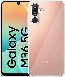 Amazon Brand - Solimo for Samsung Galaxy M36 5G Premium Transparent Soft Silicon Crystal Clear Back Cover [Transparent]