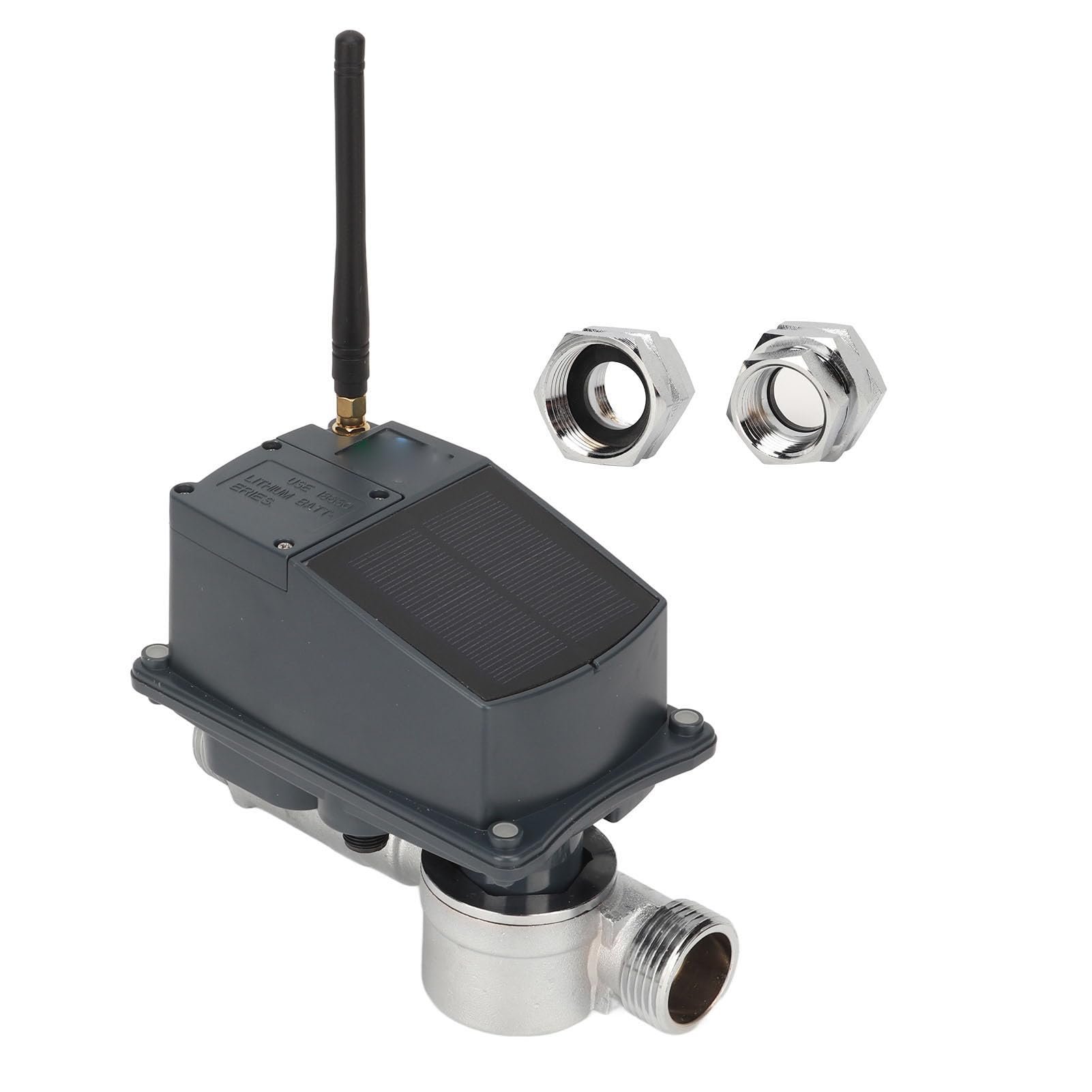 Tnfeeon Inteligentny Zegar do Podlewania Ogrodu, Bezprzewodowy Sterownik Nawadniania PA6 4G z Panelem Słonecznym, Ręczne Tryby Automatyczne Opóźnienia Deszczu IP66, Adapter G1 do G3 4 Nawadniania