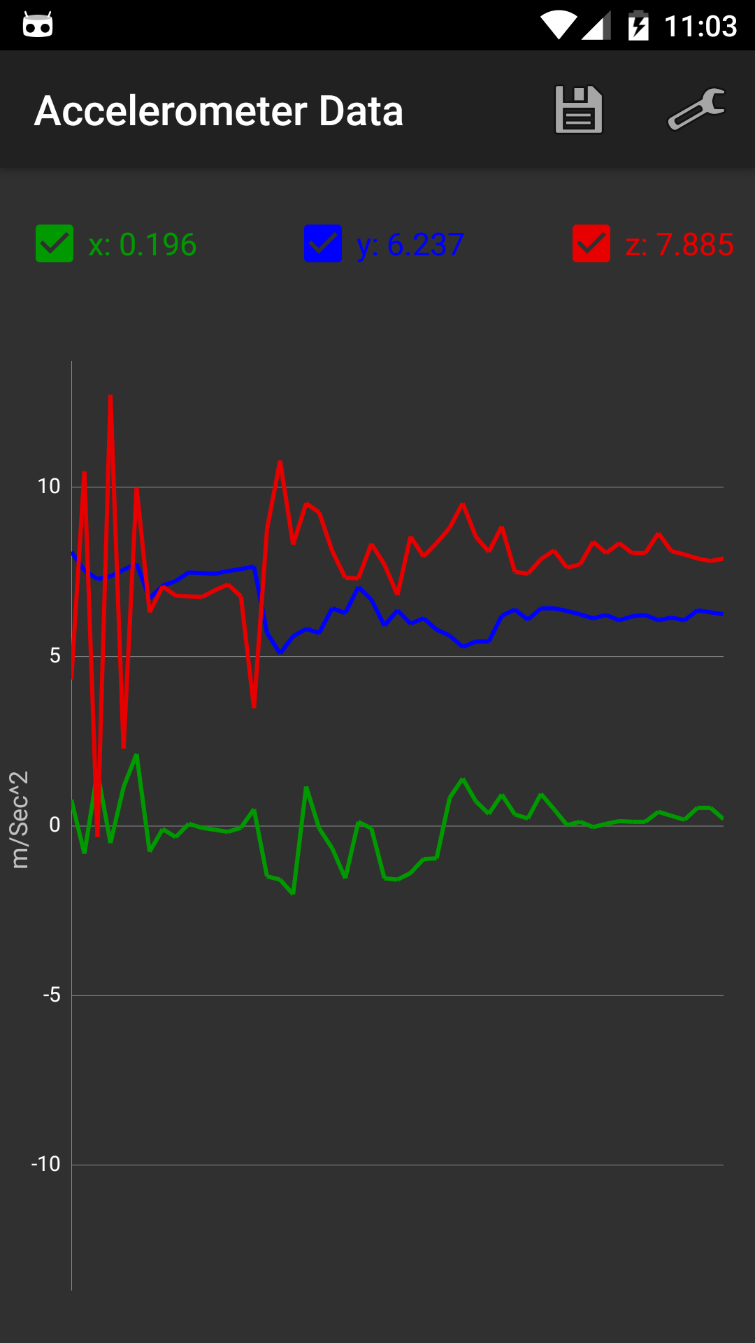 Acceler Data Accelerometer Data - App on Amazon Appstore