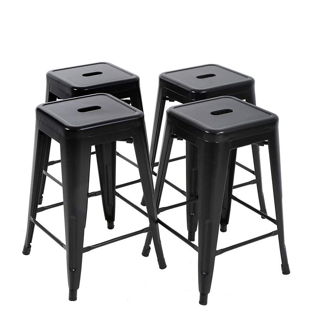 Buy HUCHTNbar Metal Stools Bar Stools 24 Inch Height Stackable