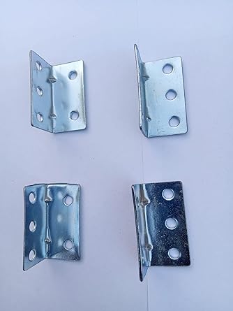 Castersman -1 x 1 x 1.7 inch (25mm X 25mm X 44 mm) Steel Heavy Duty Corner Joint Bracket/Angle for Chairs/Tables and Furniture Corner (Pack of 24)