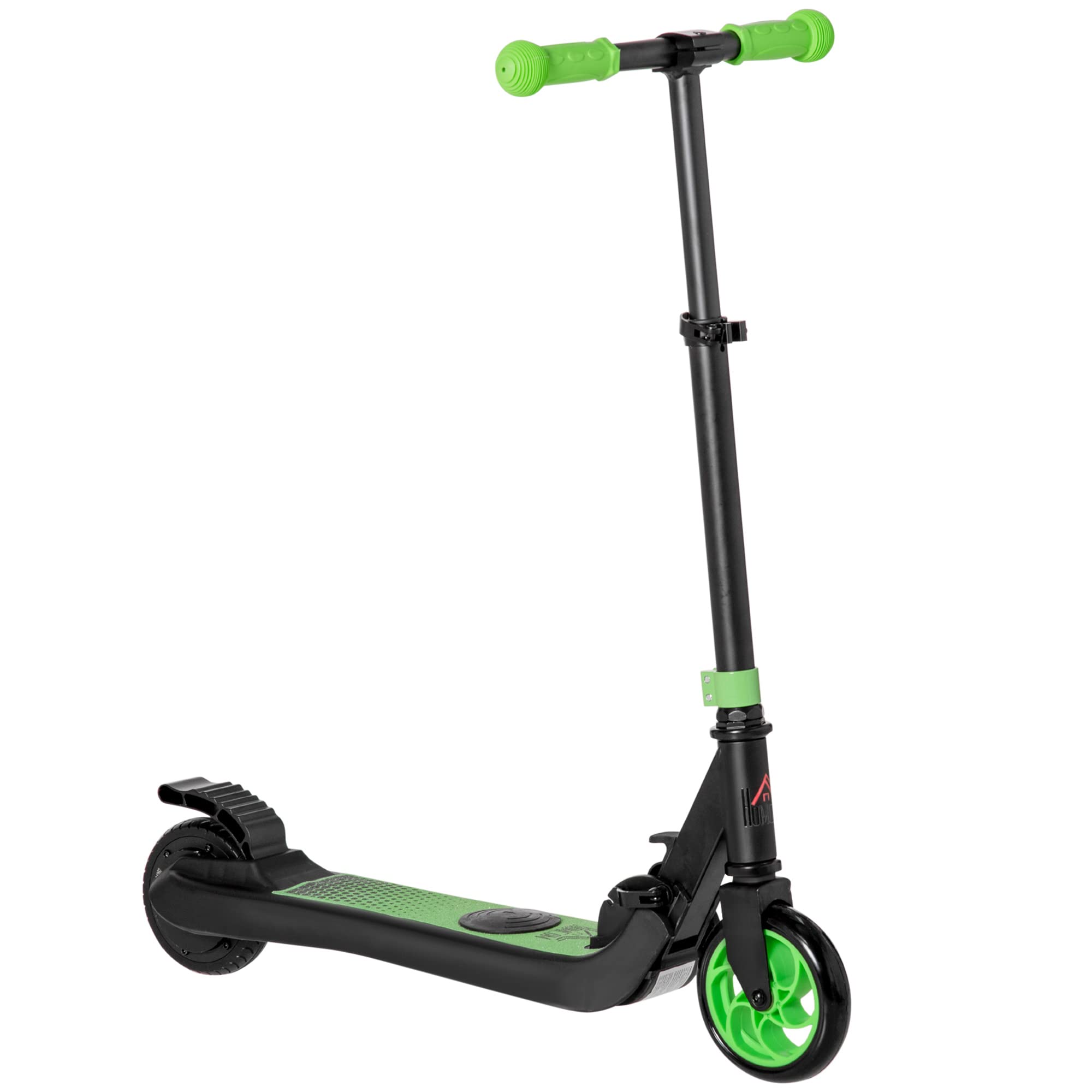 HOMCOM Electric Scooter for Kids 6 Years + Folding Electric Scooter, Foldable, Height Adjustable from 75 to 80 cm, Speed up to 8 km/h, 6 km Range, with Rear Brake, Aluminum, Steel