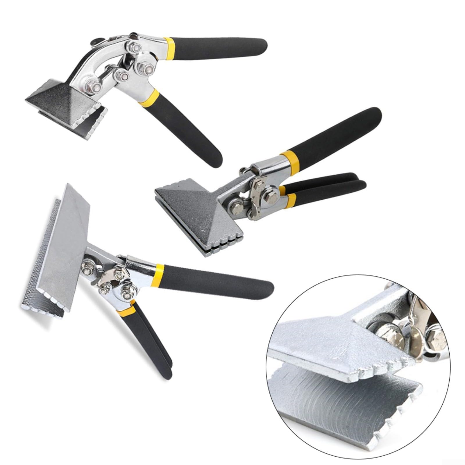 Alicates de doblado de chapa de metal resistente, soldadora manual de cromo vanadio con agarre antideslizante para curvas precisas, mango recto de 150 mm (C)