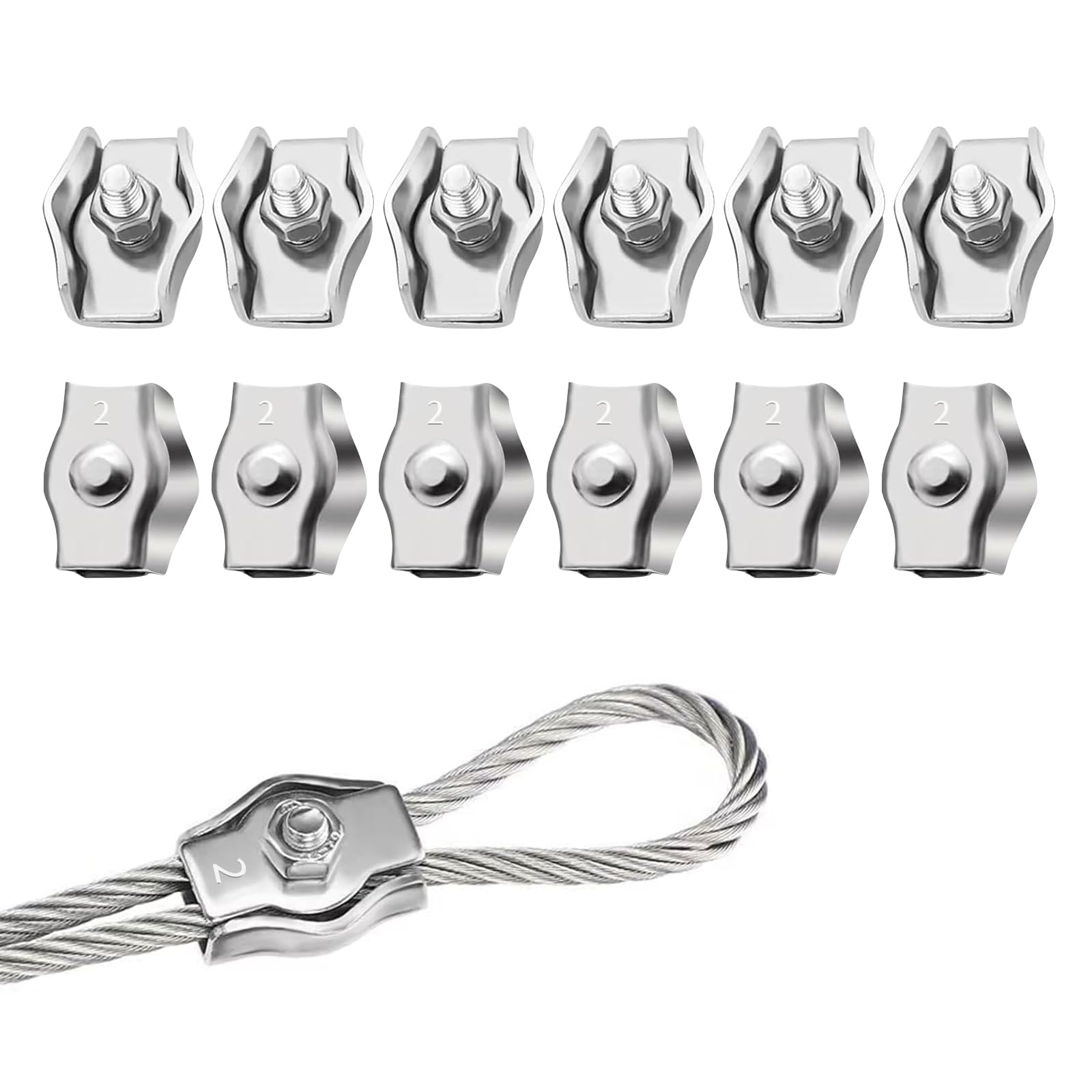 Morsetti Per Fune In Acciaio Inox 304 - 10 Pezzi Per Cavi Da 6 Mm, Per Ringhiere, Tendaggi E Fissaggi Vari - Foto 10