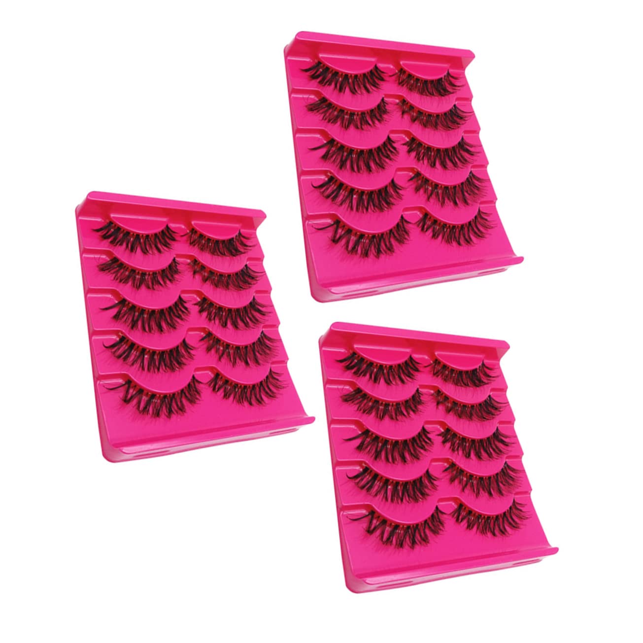 FOMIYES 60paare Wiederverwendbare Falsche Wimpern Handgemachte Natürliche Und Voluminöse Wimpern Für Beeindruckenden Augenaufschlag Für Jeden Anlass
