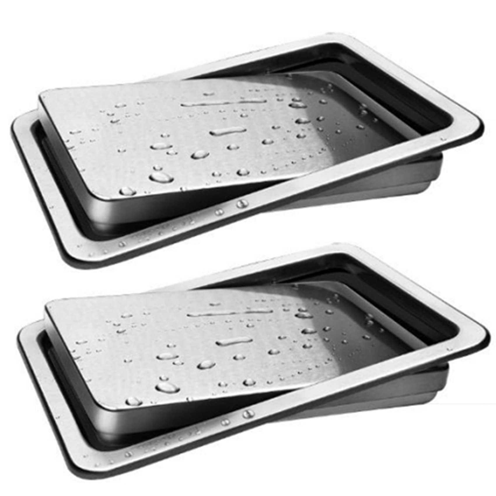 MVOSJFIE 2X Stainless Steel Garbage Flap Lid Trash Bin Cover Flush Built-In Balance Swing Flap Garbage Lid A