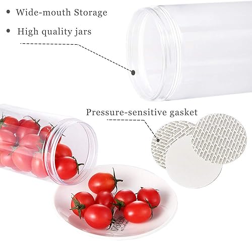 Miniatura 3 de Paquete de 20 frascos redondos de plástico de 4 onzas fluidas con tapas, recipientes vacíos de limo transparente, recipientes de almacenamiento