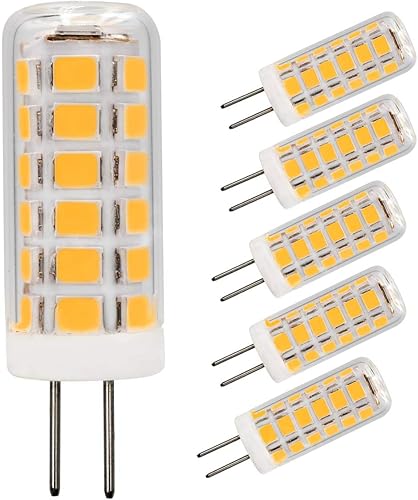 G4 110 V-130 V 2.5 W LED de repuesto para bombilla halógena de 25 W-30 W, bombillas de base blanca de bajo pin para debajo del gabinete, iluminación