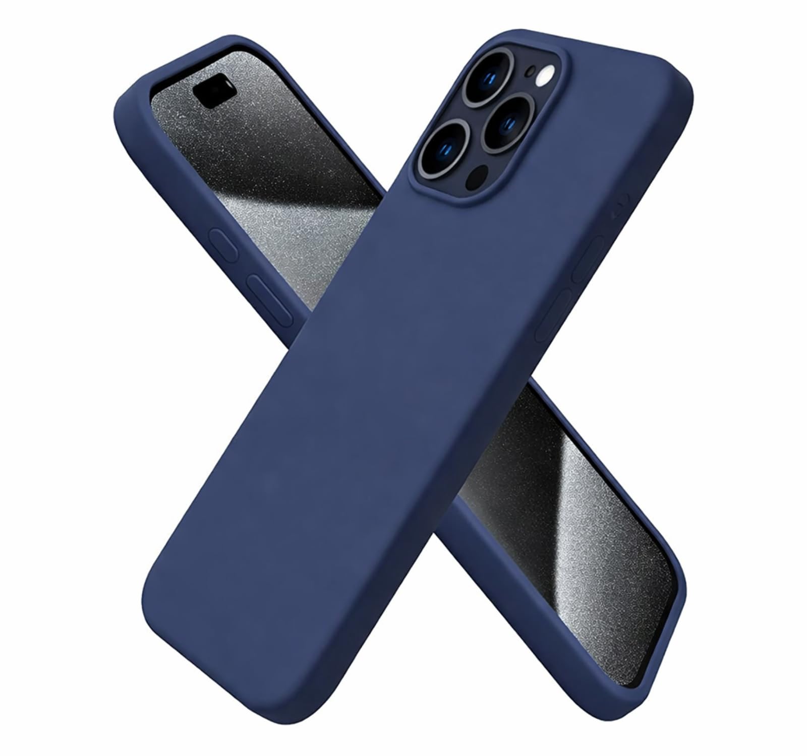 liquid silicone back cover for iphone 16 pro max 6.9 inch | anti-slip grip | full coverage protection | lightweight design, blue