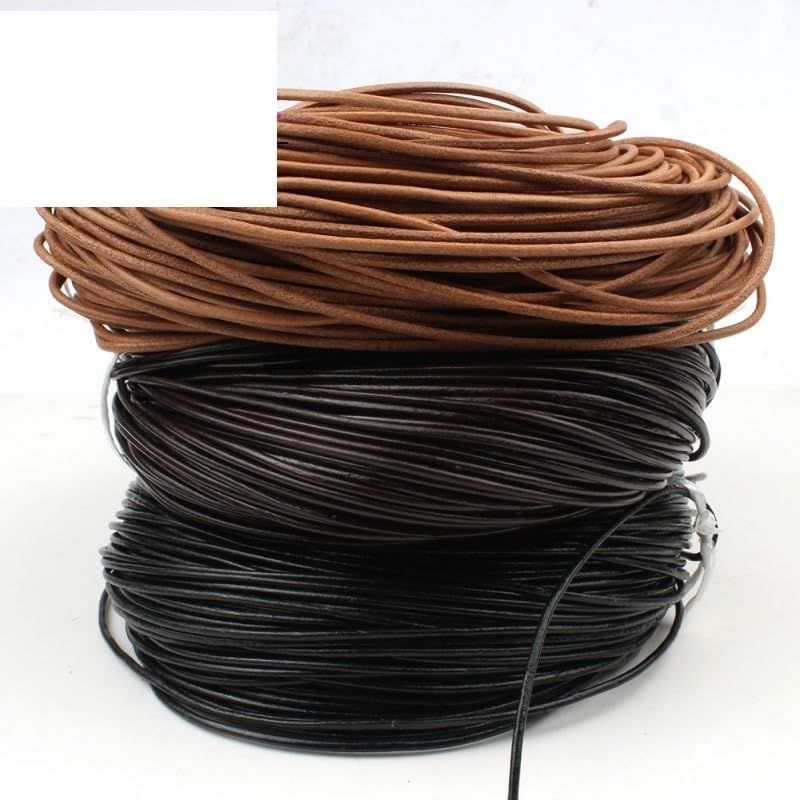 Rotolo Cordoncino Pelle 25m - Diametro 2mm Nero Per Fai-Da-Te E Crafts - Foto 6