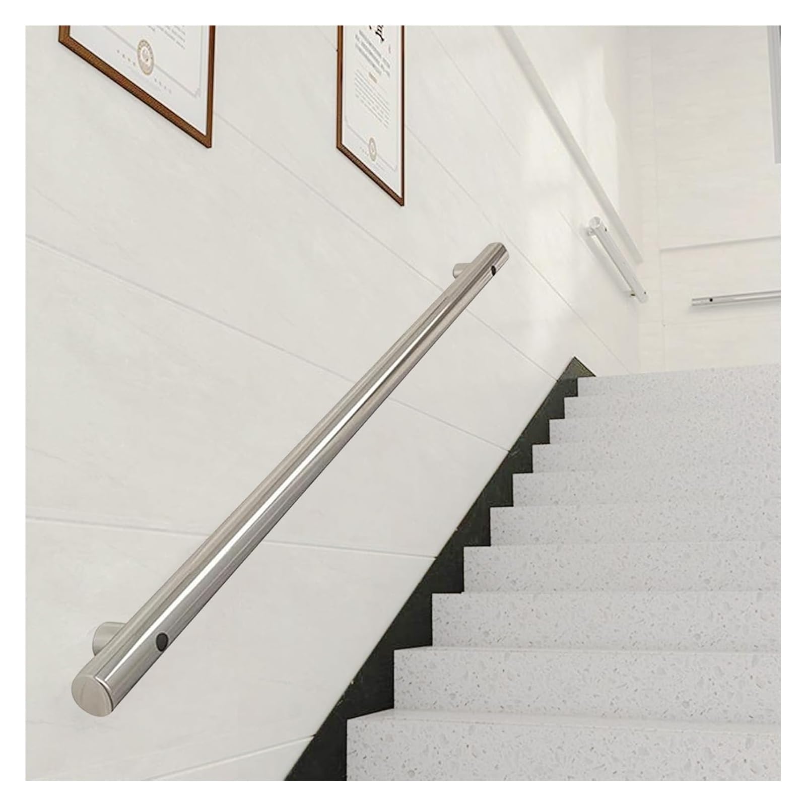 Rambarde en acier inoxydable pour escalier design de salon moderne