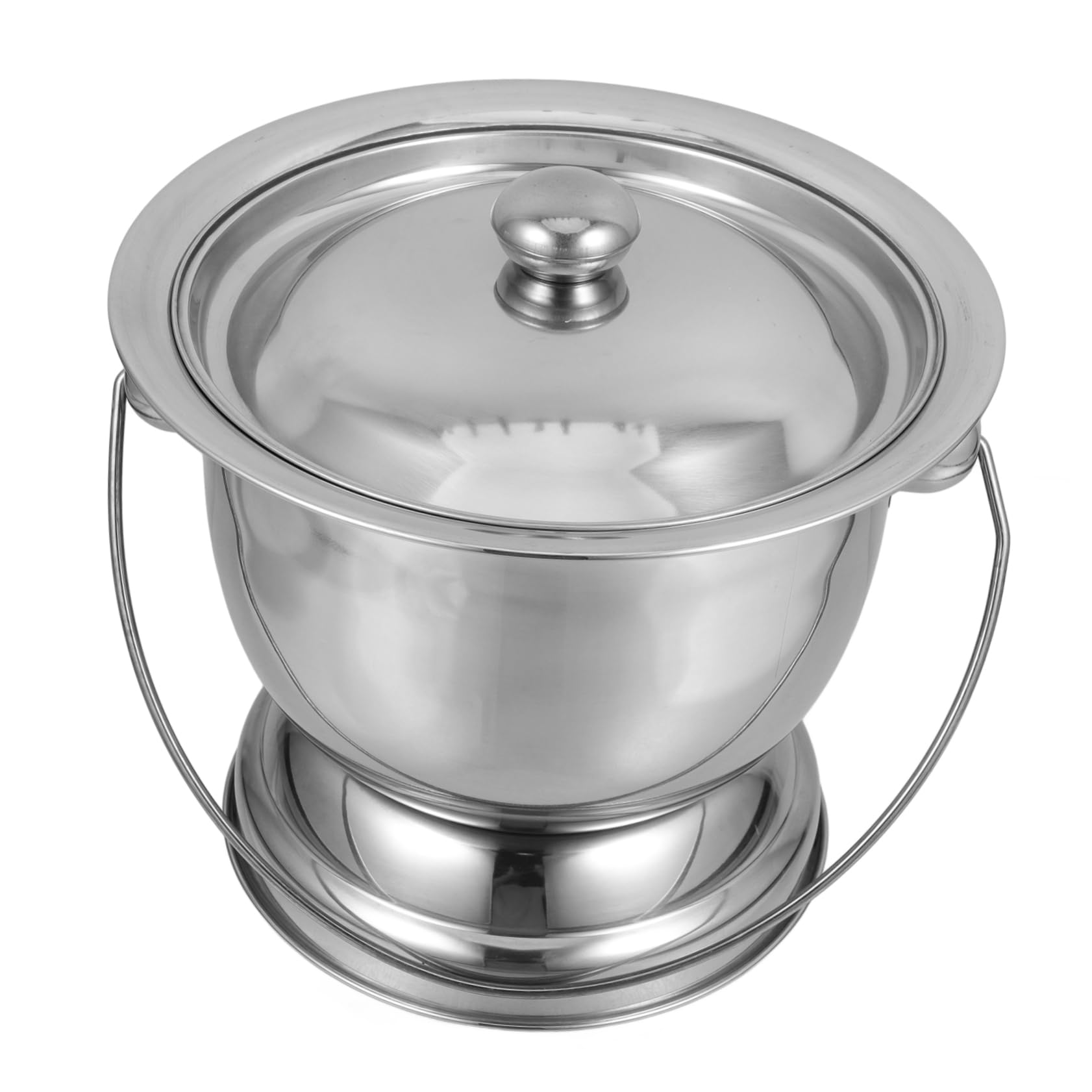 BEBEMOKO Bathroom Commode Covered Boys and Girls Spittoon Stainless Steel for Disabled Elderly