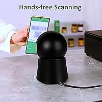 Vista 5 de Escáner de código de barras 1D 2D, escáner QR manos libres con cable USB, lector de código de barras omnidireccional compatible con escaneo