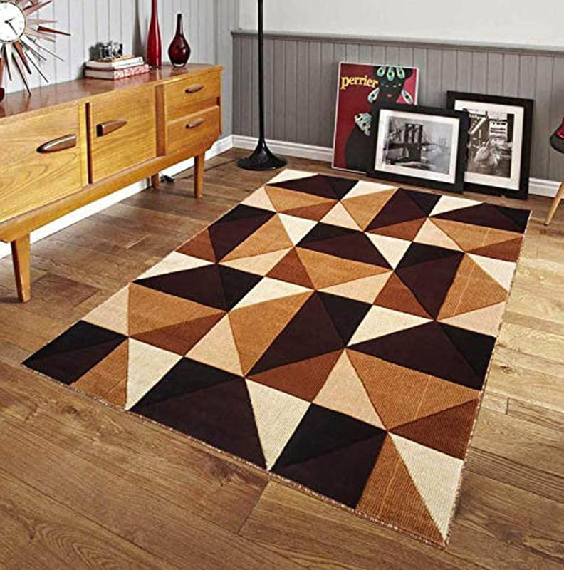 Image of Soft Premium Multi Color Carpet 5x7 ft - Washable, Anti-Skid, Fade-Resistant Acrylic Rug for Living Room, Hall, Bedroom, Modern Decor