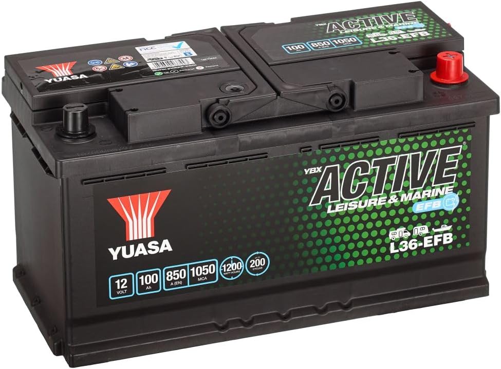 Yuasa L36-EFB 12V 100Ah 850CCA EFB High Performance Leisure Battery