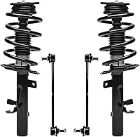 Vista 33 de Detroit Axle - Kit de puntales delanteros para Volvo C30 C70 S40 V50, 2 puntales muelle helicoidal 2 estabilizador, barra estabilizadora, enlaces