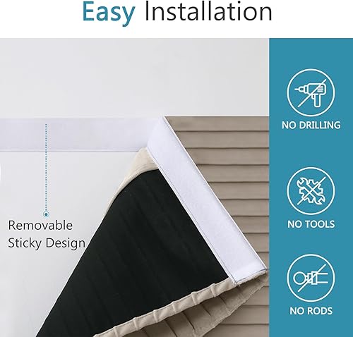 Miniatura 2 de Tricia - Persianas de puerta de 80 pulgadas, con aislamiento térmico, bloque de luz, cortina de puerta francesa, persianas de doble puerta de bajo