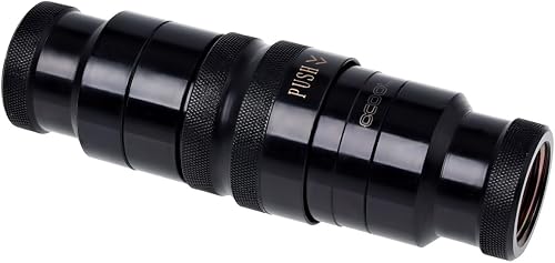 Alphacool 17370 Eiszapfen HF quick release connector kit G3/8 inner thread with reducing nipple G1/4 - deep black Water cooling Fittings - 1