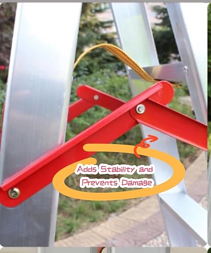 Miniatura 4 de Accesorio de bisagra de escalera plegable, 1 par de escaleras de escalera de 18.8 pulgadas, kit de reemplazo de bisagra de escalera de aluminio, kit