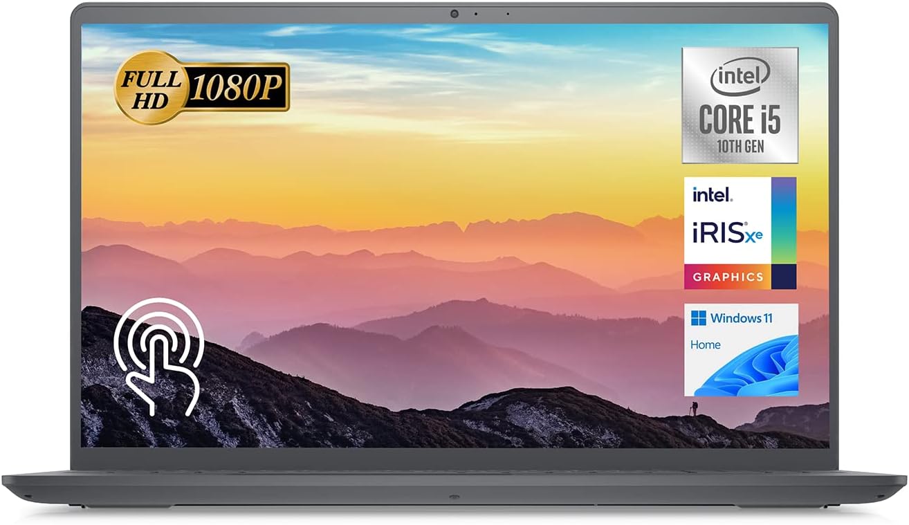 Dell Inspiron 15 3000 Series 3511 Laptop, 15.6" FHD Touchscreen, Intel Core i5-1135G7, 32GB DDR4 RAM, 1TB PCIe SSD, SD Card Reader, Webcam, HDMI, Wi-Fi, Windows 11 Home, Black