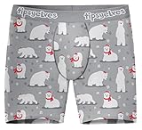 Tipsy Elves Men's Polar Bear Boxer Briefs - Festive Christmas Underwear: L