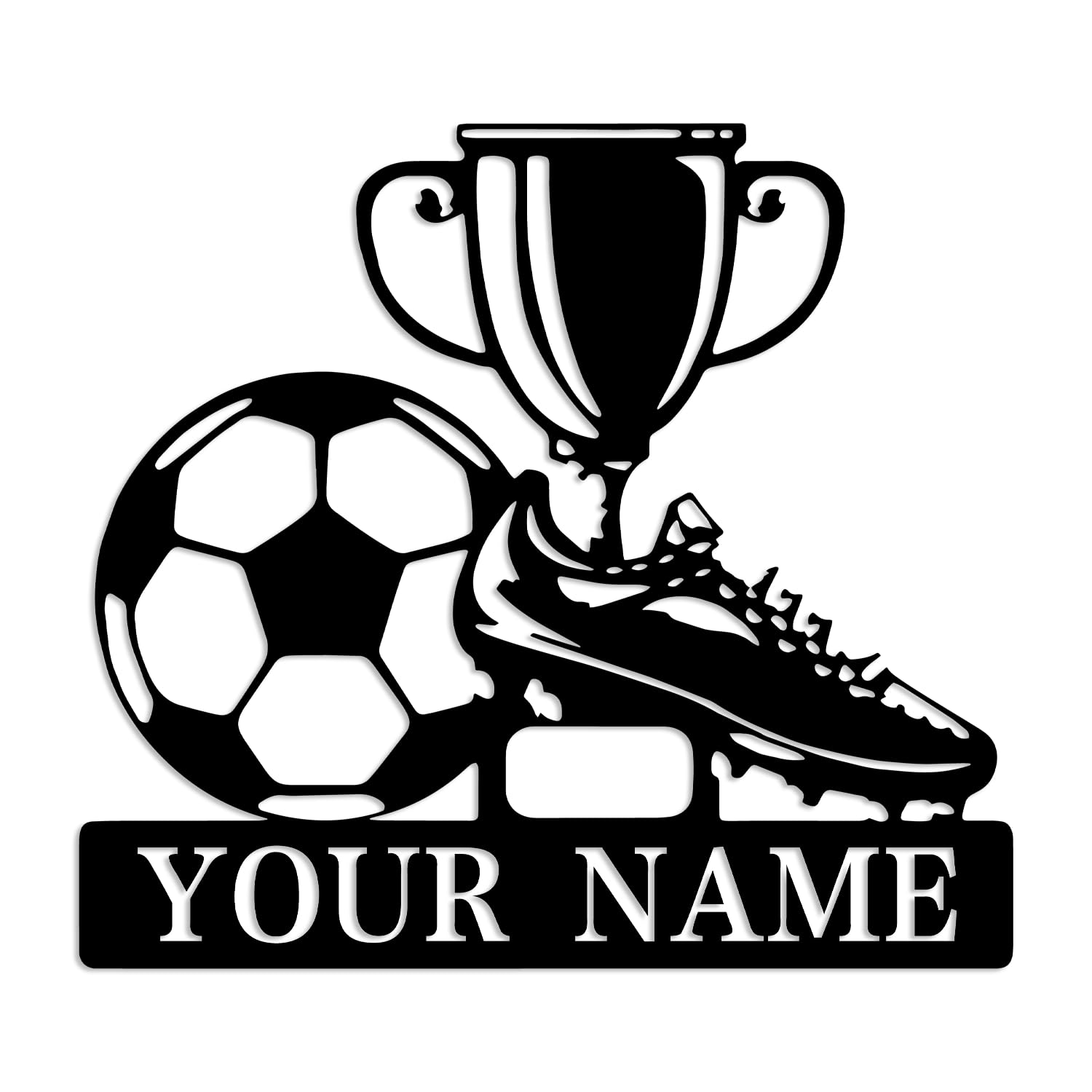 Kissesuu Girls Soccer C Custom Soccer Player Metal Sign, Personalized Football Player Name Sign,Custom Soccer Metal Sign, Football Lovers Gift, Soccer Sign,Home Decor Kid Boy Nursery Decoration (Soccer C)