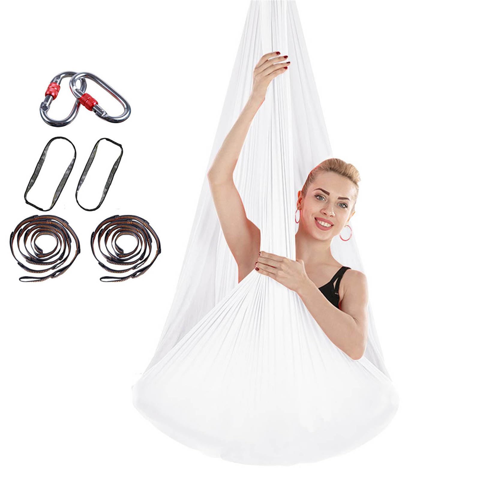 Aerial Yoga Tuch zum Aufhängen und Akrobatik, niedriges Stretch-Design für Trapezschaukel und Yoga-Hängematte, Handtuch für Erwachsene