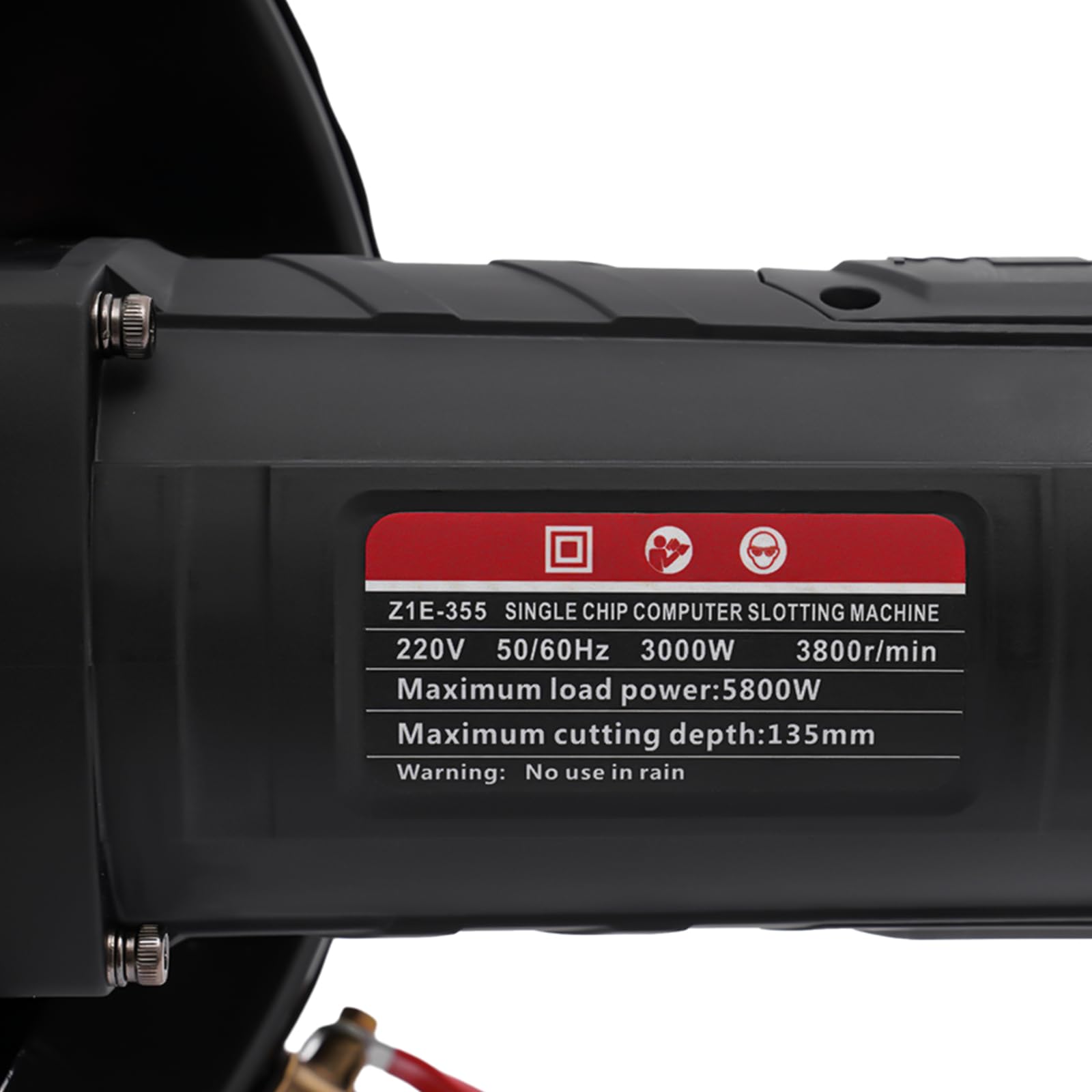 Sega elettrica per calcestruzzo, potenza massima di carico 5800 W, profondità di taglio massima 135 mm, velocità di rotazione di 3800 giri/min, sega per calcestruzzo, nero