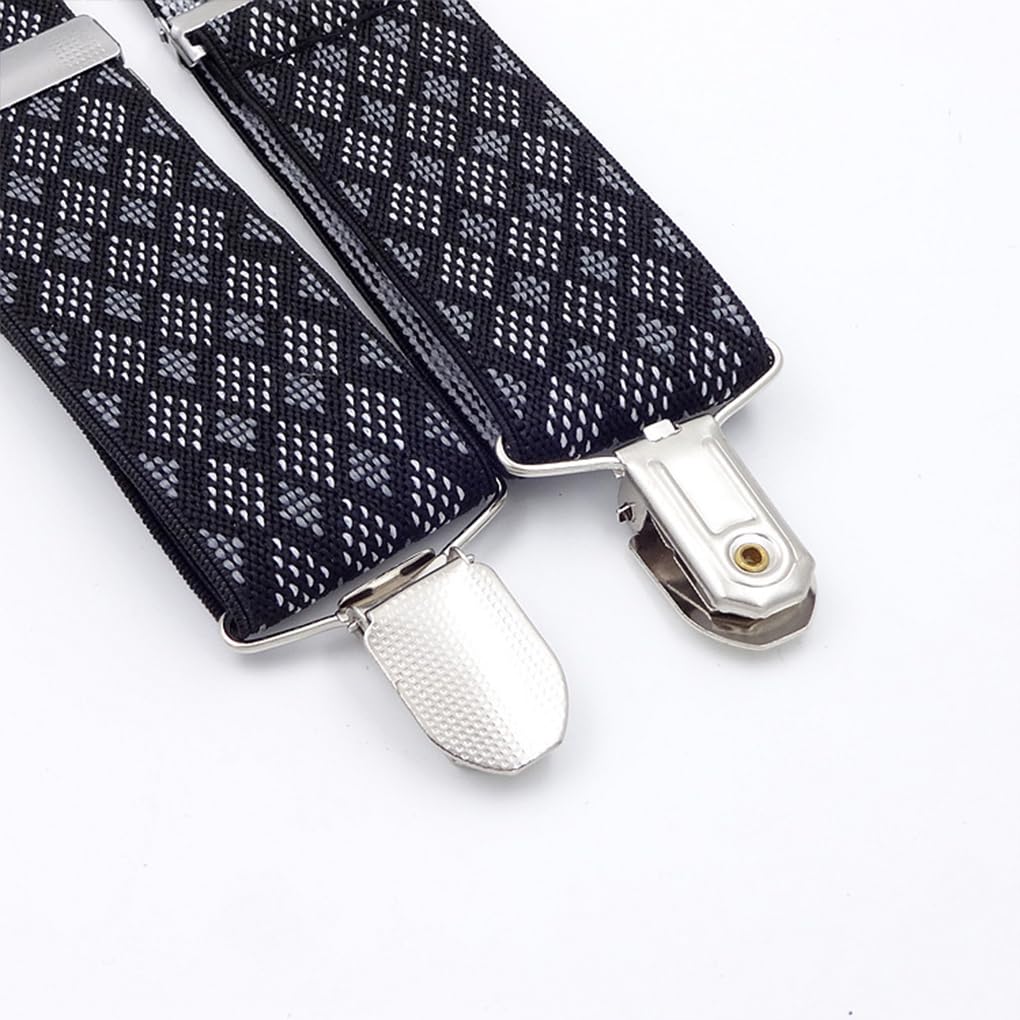 Tirantes con clips para hombre, decoración universal y elegante, bandas elásticas para pantalones, accesorio de ropa, estilo 3