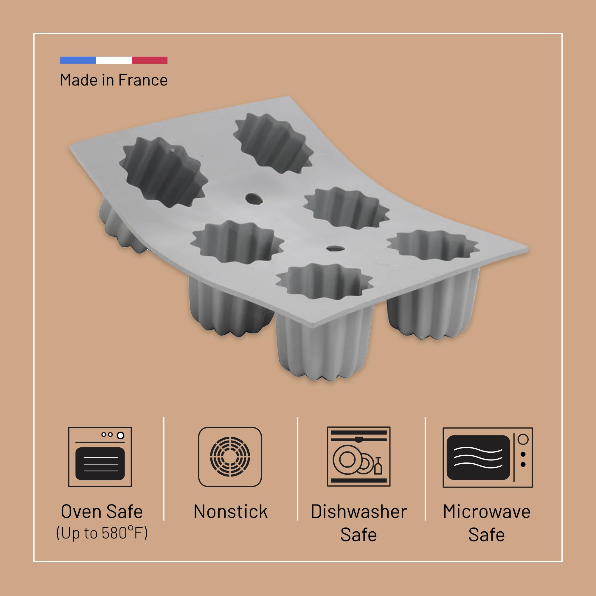 Amazon.com: de Buyer Silicone Mold - Elastomoule Cake Mold for 6