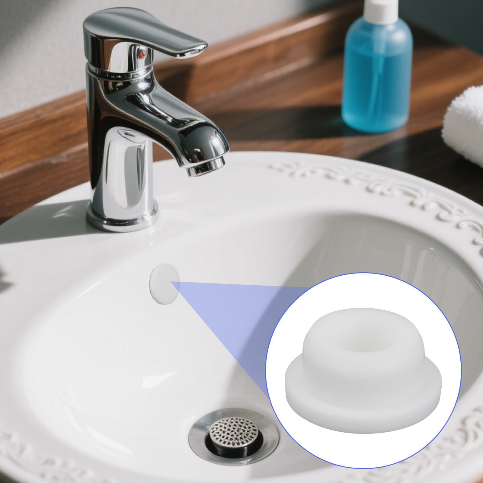 20 Tappi In Silicone Per Scarico Vasca Da Bagno, 5 Misure (1,3-2,4 Cm), Bianco, Impermeabili, Per Tubi E Fori - 2