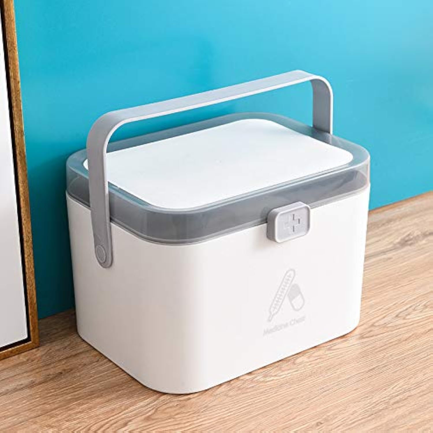 Pilink Home Medicine Box Portable Large First Aid Box Household Plastic Multi-Layer Medicine Storage Box with Handle Toys Storage Organizer
