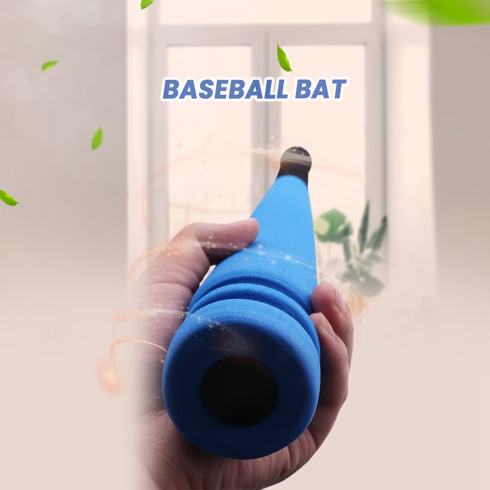 Batte de Baseball en Mousse avec de de Baseball pour Enfants de 3 à 5 Ans, Bleu