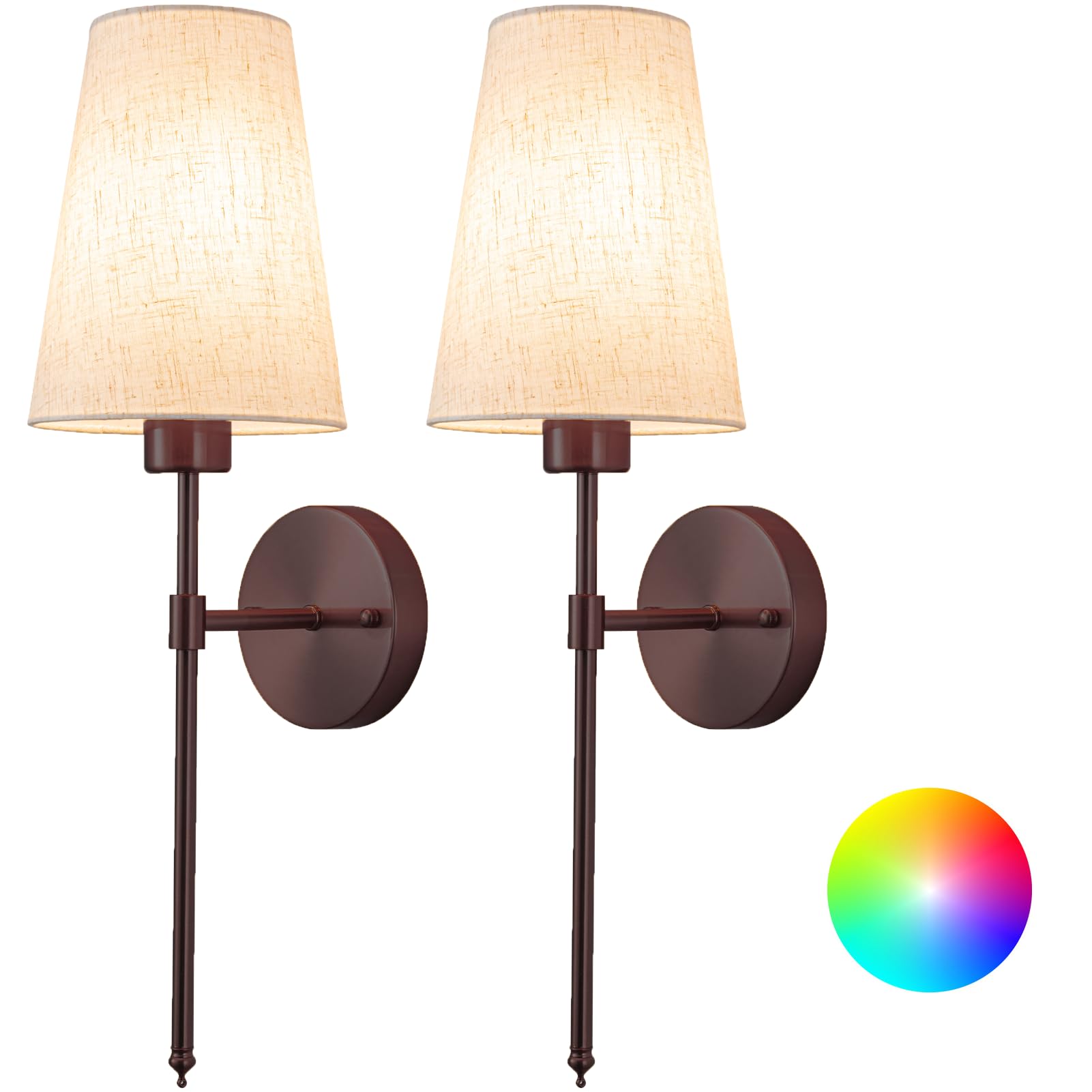 Aiehnid Black Wall Lights Battery Operated Wall Sconces Set Of 2，Indoor Not Hardwired Fabric Shade Fixtures,Rechargeable Wireless Wall Sconces With Dimmable Remote Control,For Bedroom,Farmhouse ( Color : )