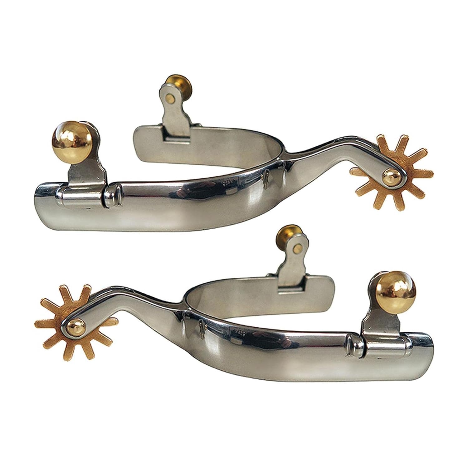 2 espuelas de caballo de acero inoxidable para botas ecuestres, decoración de botas de vaquero para hombres y mujeres, jinetes occidentales, amantes de la equitación, espuelas plateadas