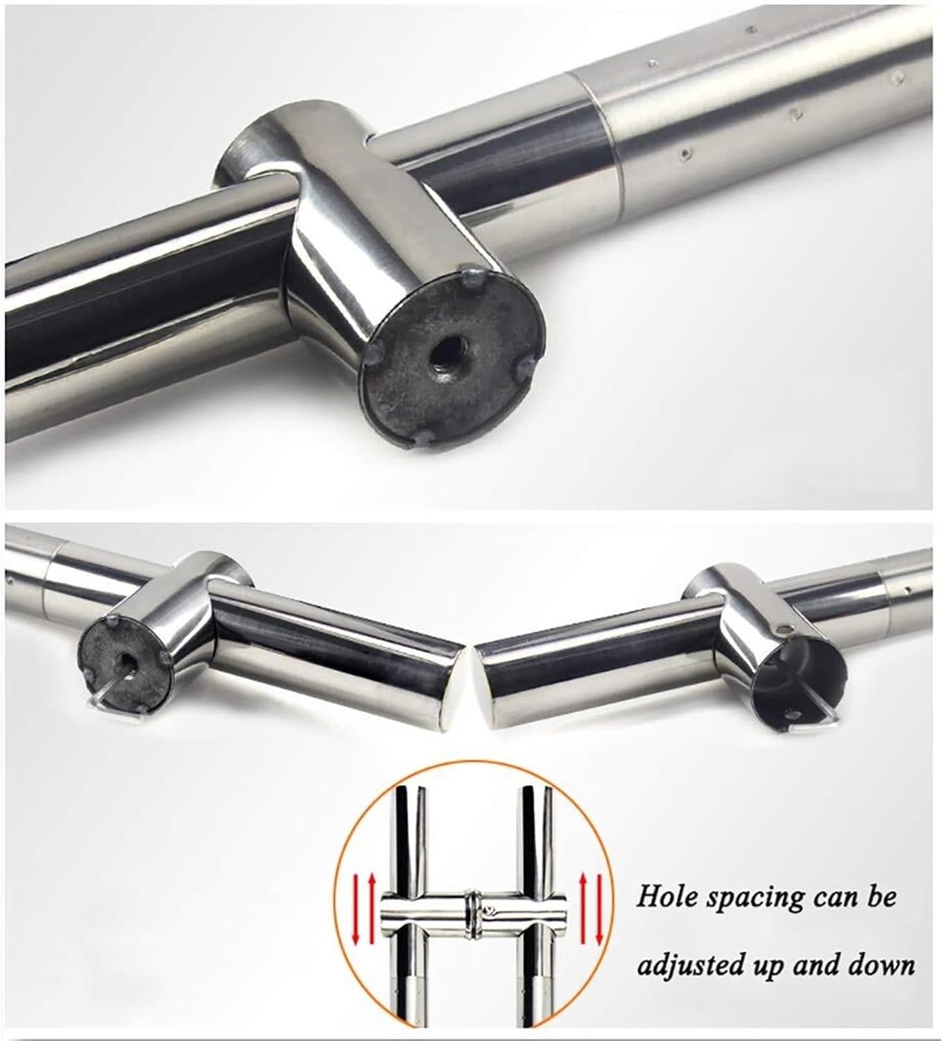 Commercial Brushed Stainless Steel Round Tube Glass Door Push-Pull Handle Wooden Sliding Barn Door Handle-3 Lengths (Size : 1200x900mm)